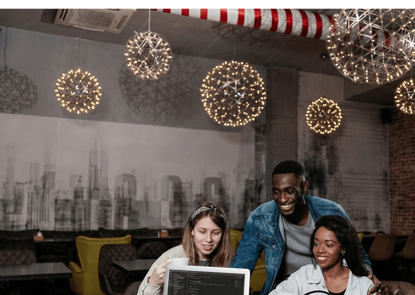 Young trade professionals collaborating